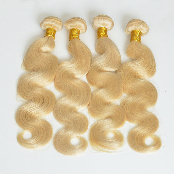 Premium Quality#613 Color Brazilian Body Wave Human Hair Bundles 3Pcs
