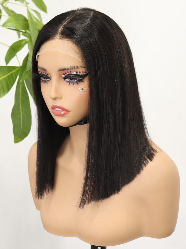 280% Density Human Hair Wigs 4x4 Lace Closure Vietnamese Raw Hair Double Drawn Bone Straight Bob Wig for Women