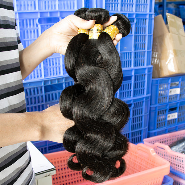 MonaHair 3psc 100g Body Wave Virgin Human Hair Bundles Wholesale