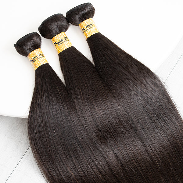 MonaHair 3psc 100g Straight Virgin Human Hair Bundles Wholesale