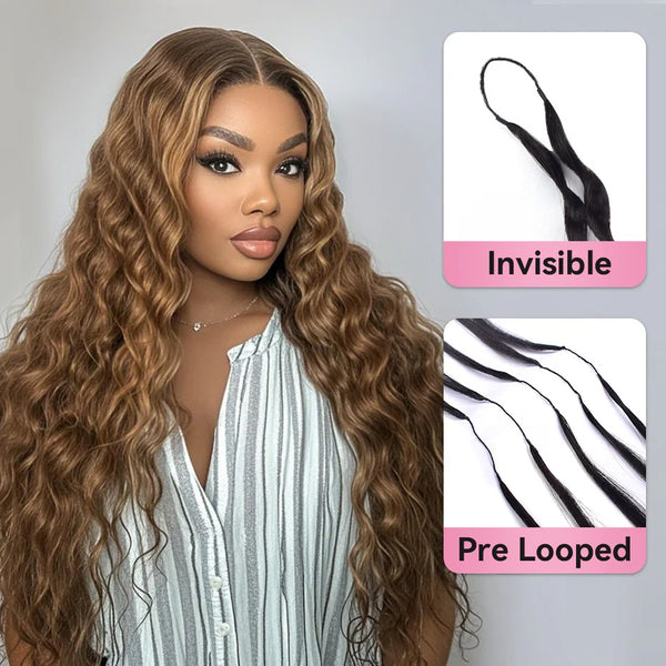 Beginner Friendly Lightweight Human Hair Crochet Braids Extensions Pre Looped Boho Locs Bohiem Knotless Braids Bundles
