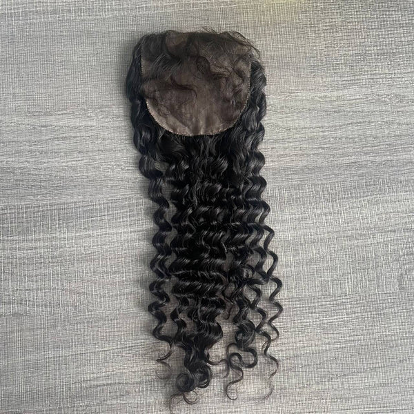 4x4 Silk Top Lace Closure Brazilian Hair Kinky Curly