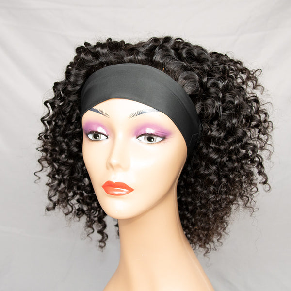 Kinky Curly 100% Human Hair Beadband Wigs 265g High Density Headband Wigs