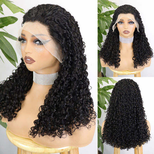 13x4 Lace Front Wigs Human Hair Pixie Curly Wigs Pre Plucked 250% Density Glueless Wig for Black Women