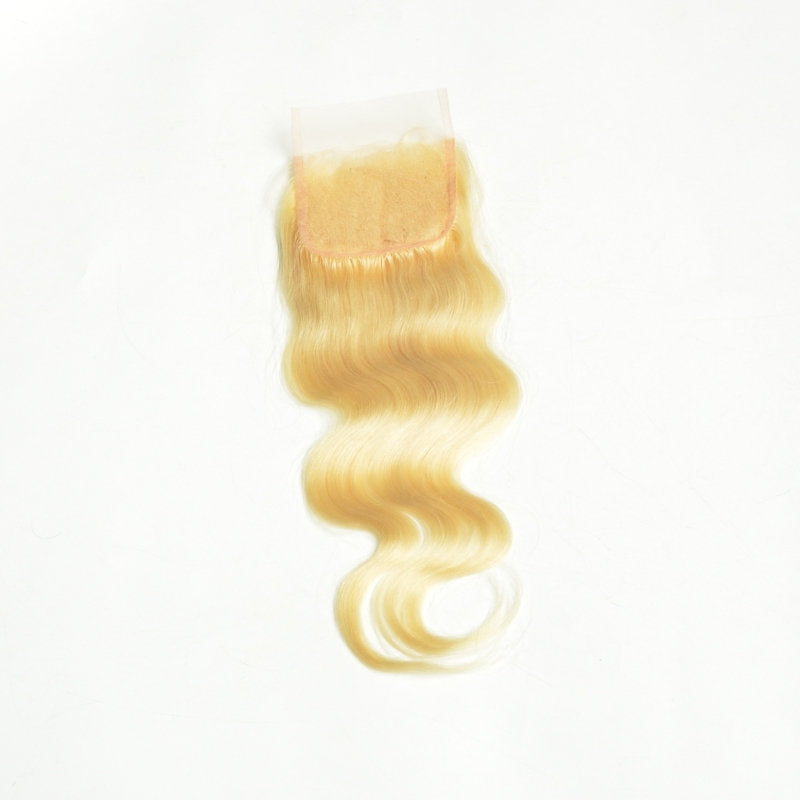 #613 blonde color 4x4 transparent lace closure – MonaHair